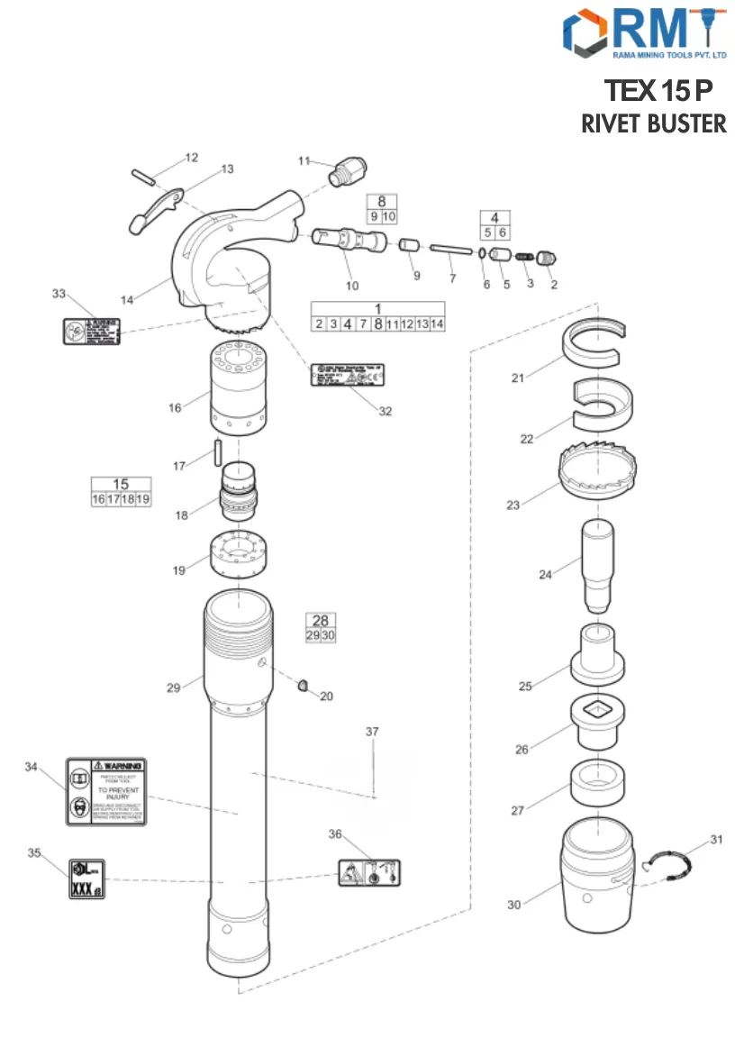 TEX 15 P - Rivet Buster